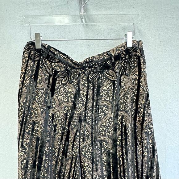 Topshop sheer pants with built in shorts velvet stripe detail size 12 goth - Picture 5 of 15